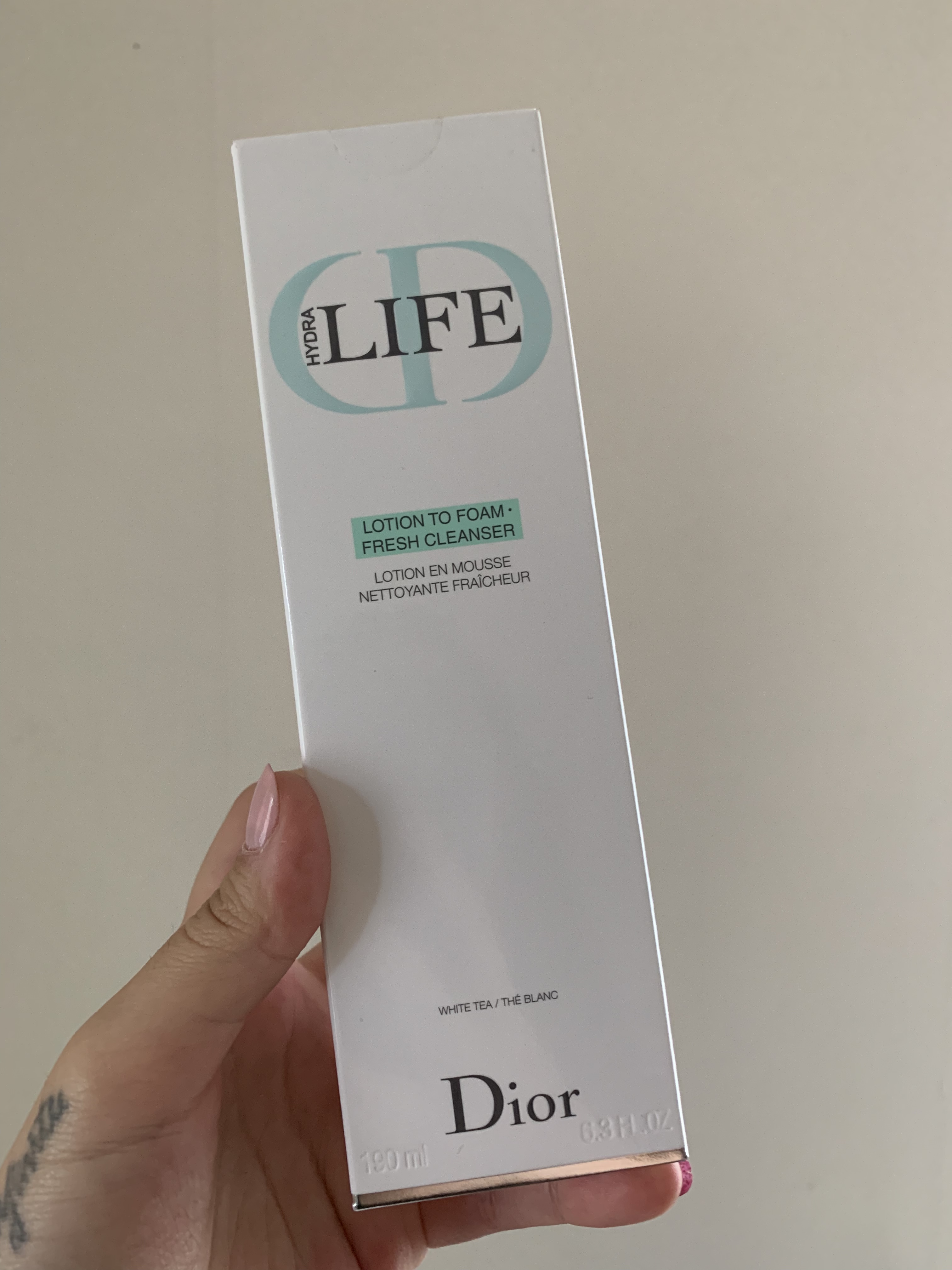 dior hydra life lotion to foam fresh cleanser